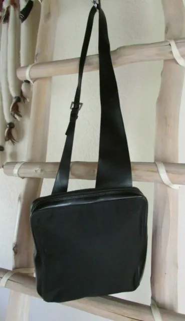 Krizia Black Nylon Leather S Sling Bag, Italy