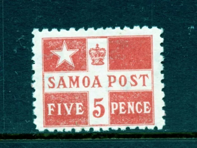 Samoa #23a (SA625) Flag Design, Perf 11, 5p vermilion, M, LH, FVF, CV$70.00