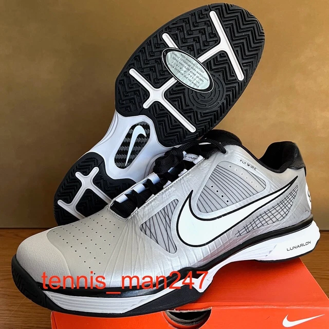Nike Lunar Vapor 8 Tour Mens 11.5 Tennis Shoes White Black 429991-104 Flywire Nike Lunar Vapor 8 Tour Mens 11.5 Tennis Shoes White Black  main image 3