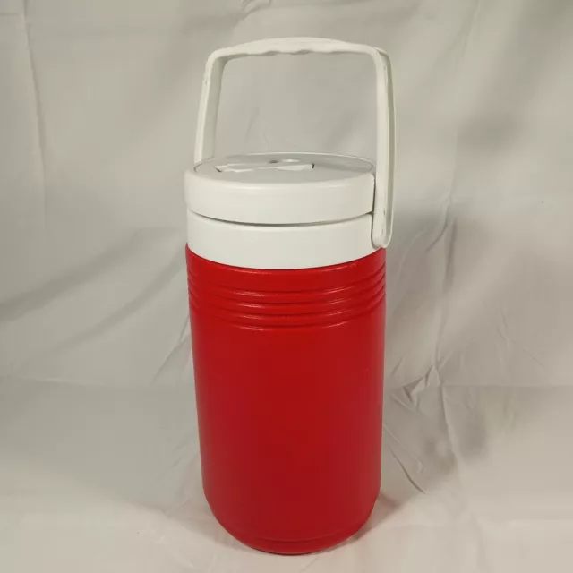 COLEMAN 5690 Half Gallon Red & White Cooler Thermos Water Jug
