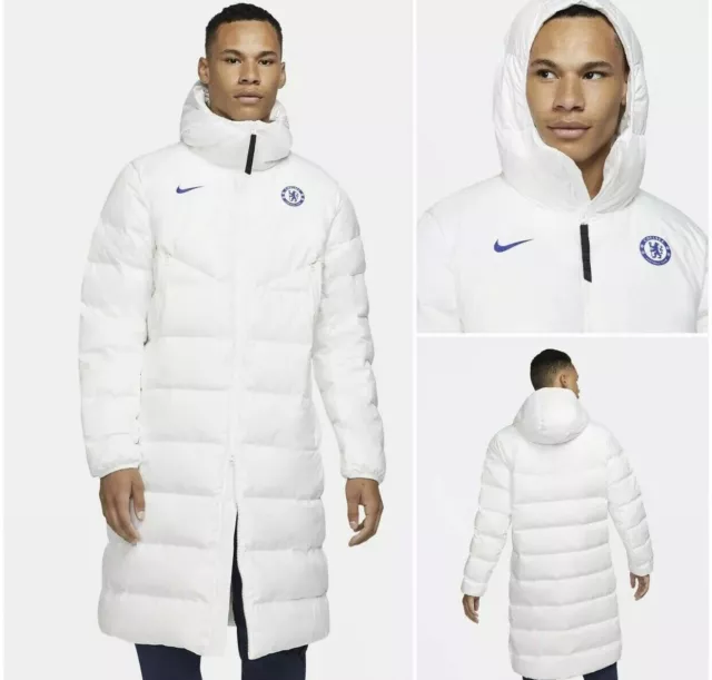 Nike Chelsea Fc Jacket Down Fill Parka Mens Size Small Db9878-101