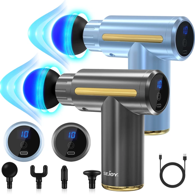 SEJOY Massage Gun 10 Speed Deep Tissue Percussion Massager Muscle Vibrating Gift