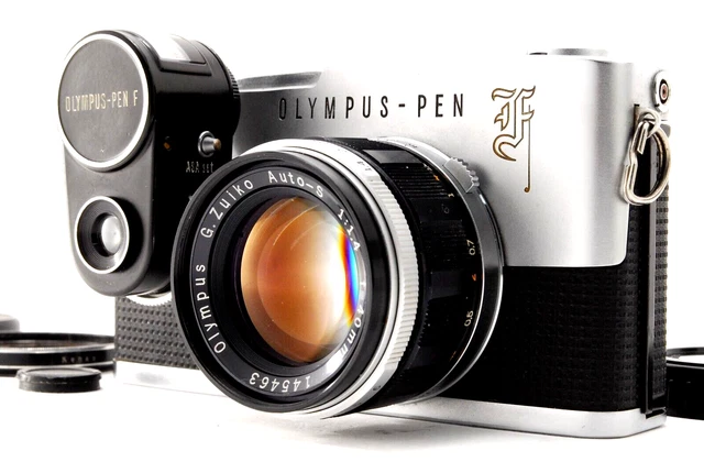 【NEAR MINT w/ Case】Olympus Pen F Film Camera G.Zuiko Auto-S 40mm F1.4 Lens JAPAN