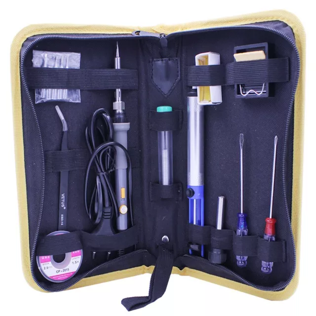 Soldering Iron Kit 5pcs Sucker Tweezer Wire Bag Welding Repair Tools 60w 220volt