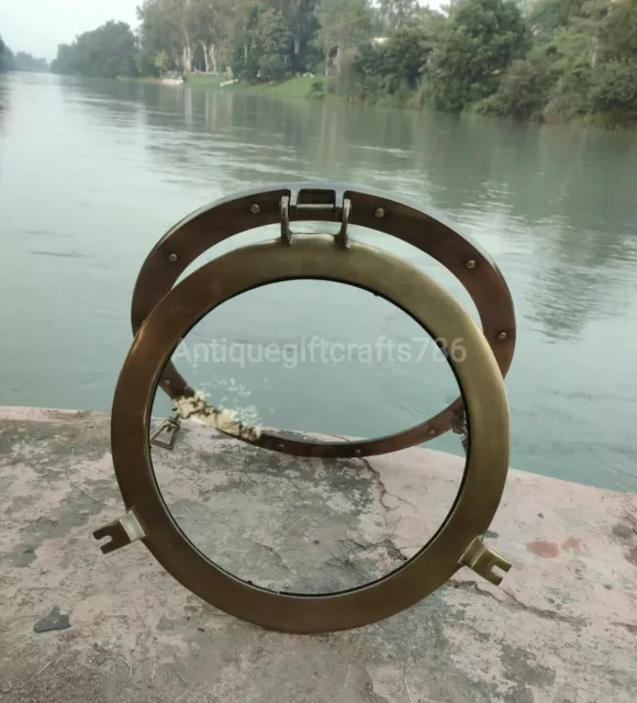 Antik Messing Bullauge Nautisch Maritim Schiff Boot Wand Fenster Heim Dekor