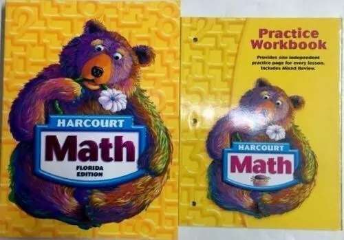 Grade 1 Harcourt Math Text+Workbook Bundle 1st Curriculum Homeschool