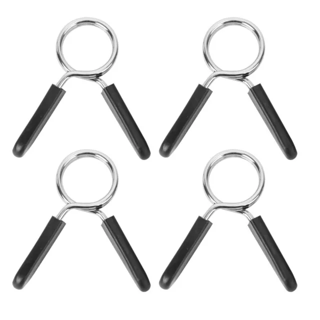 4 Pcs Weight Lifting Bar Clamps Spring Collar Fitness Accessories