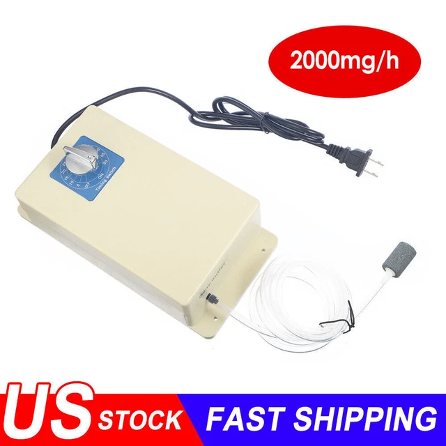 2000mg/h Ozone Generator Machine Air Water Sterilizer Purifier + Time Swithch