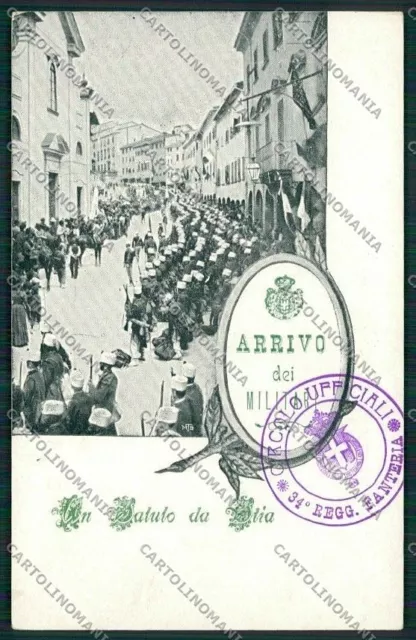 Arezzo Casentino Stia Military Greetings Postcard QQ3359