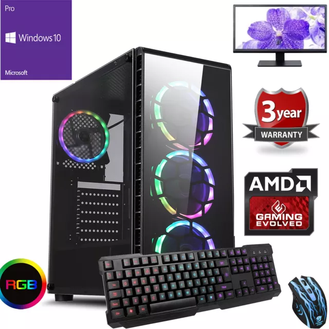 Super Fast Dual Core 4.1 8GB 1TB Home Gaming Desktop PC Computer HD Bundle3 GB