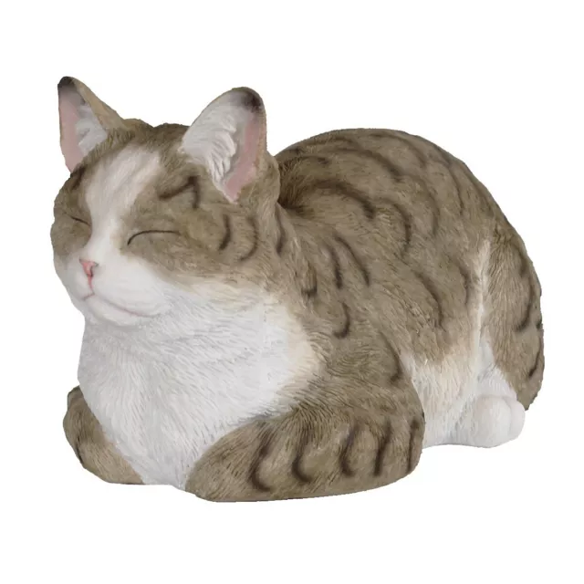 Deko Katze lebensecht Katzenfigur Emma Gartenfigur Katze Hauskatze schlafend