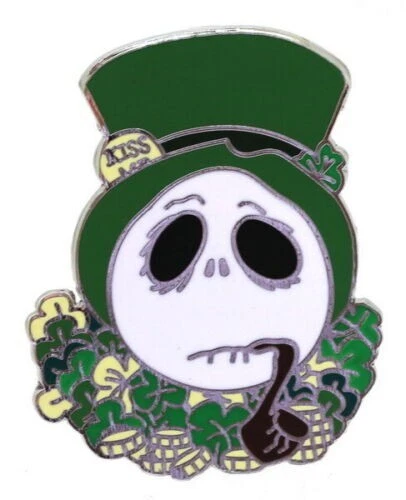 Disney Nightmare B4 Christmas Jack Skellington St. Patrick's Holiday Trading Pin