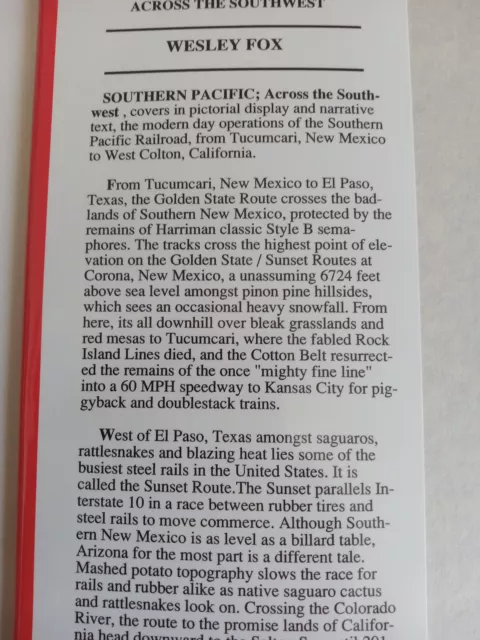 Southern Pacific Lines Railroad Train Southwest Author SIGNED Vintage 1990 2