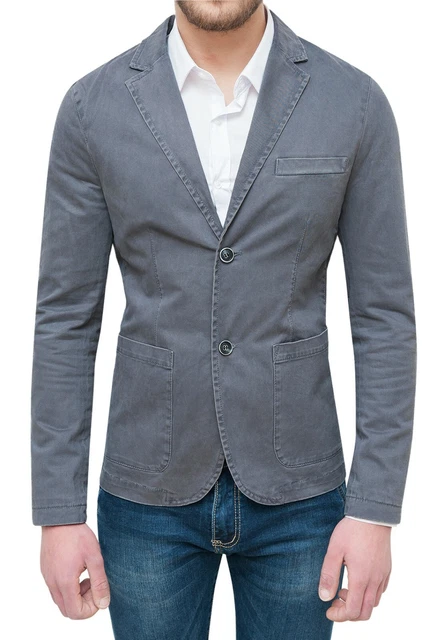 Modaworld Giacca Da Uomo Casual In Cotone E Lino Blazer Da Uomo Giacche - Foto 10