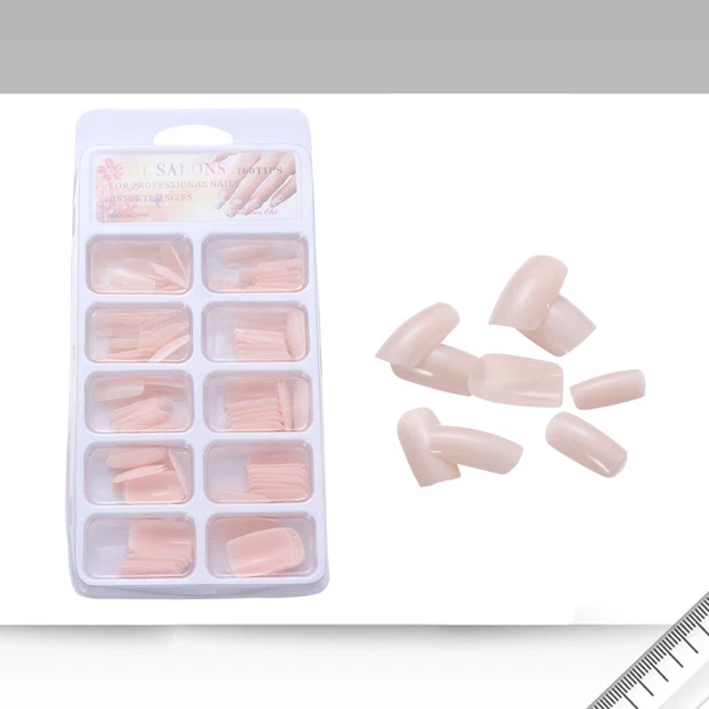 100 pz punte per unghie artificiali false punte per unghie false forniture per nail art per unghie