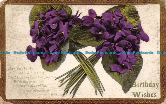 R119878 Greetings. Birthday Wishes. Flowers. Wildt and Kray. 1914