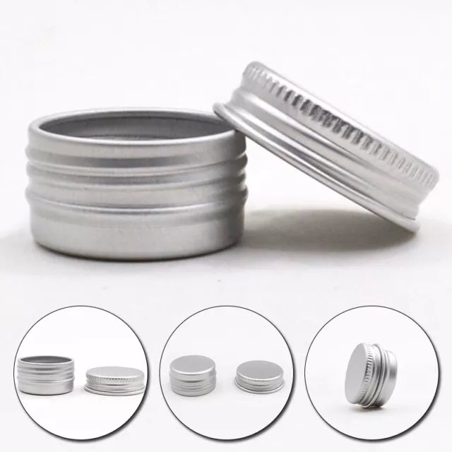 5-150ml Aluminum Tin Jars Cosmetic Empty Screw Lid Containers Lip Balm Can 10pcs
