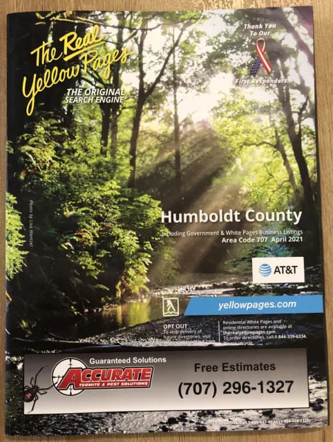 The Real Yellow Pages Humboldt County CA April 2021 Area Code 707 Phone Book