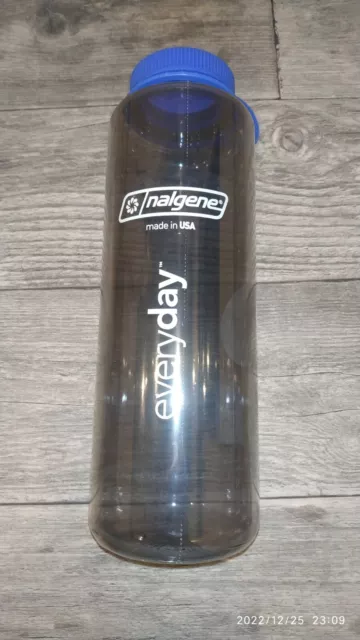 Nalgene Weithalsflasche Bottle Trinkflasche - BPA-frei- 48oz 1,5L NEU Silo Grau