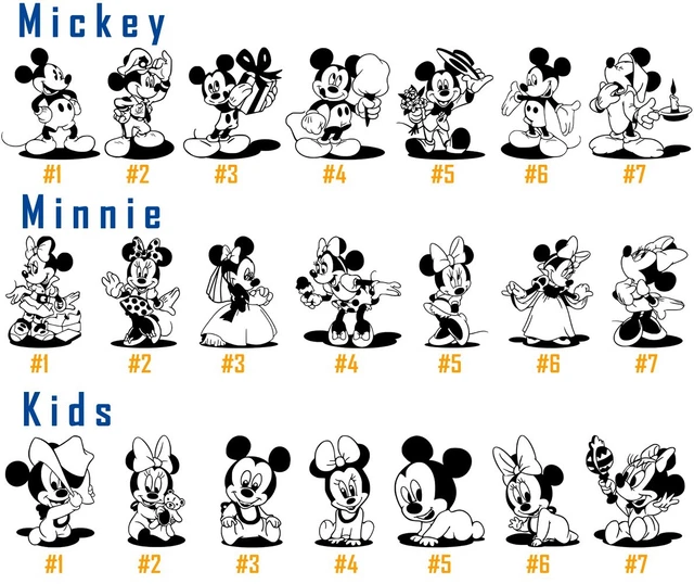 MICKEY MOUSE VINYL Decal Sticker Car Window Design Bumper Art Laptop