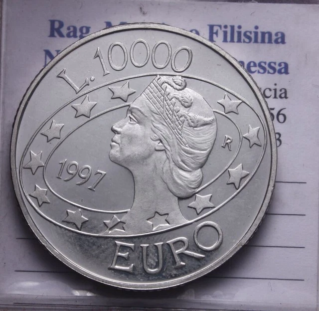 NL* SAN MARINO 10000 Lire Argento 1997 LIBERTAS Come da foto