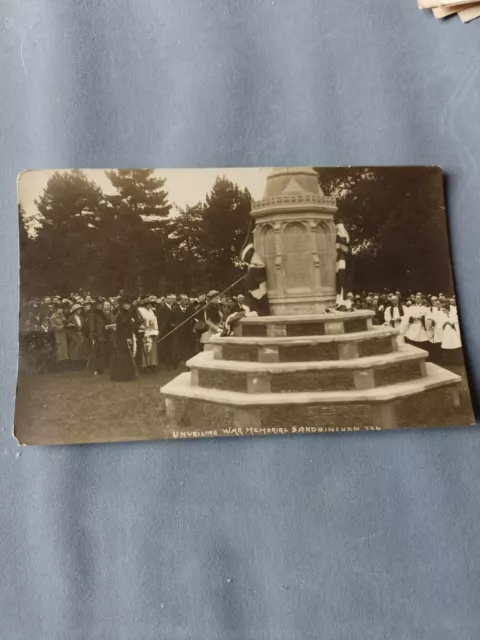 Postcard Unveiling Of Sandringham War Memorial 1919 RP Original As Seen