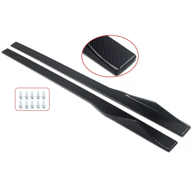 Aufsatz Seitenschweller Schwarz Carbon für BMW 2er F22 F23 2013+ M2 Style Paar 2