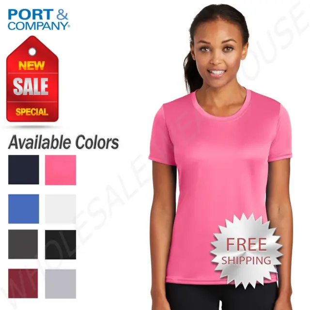 Port & Company Womens Dri-Fit Sports Workout UPF50 Protection T-Shirt LPC380