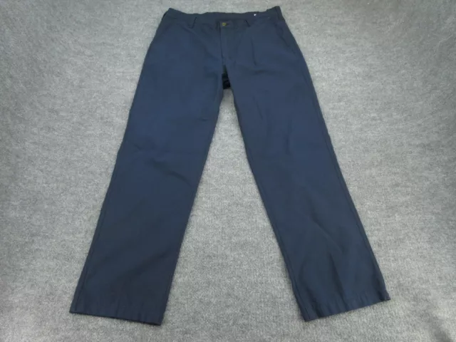 Workrite Pants Mens 36 Blue Straight Workwear Dark Wash Khakis Adult (Act 35x31)