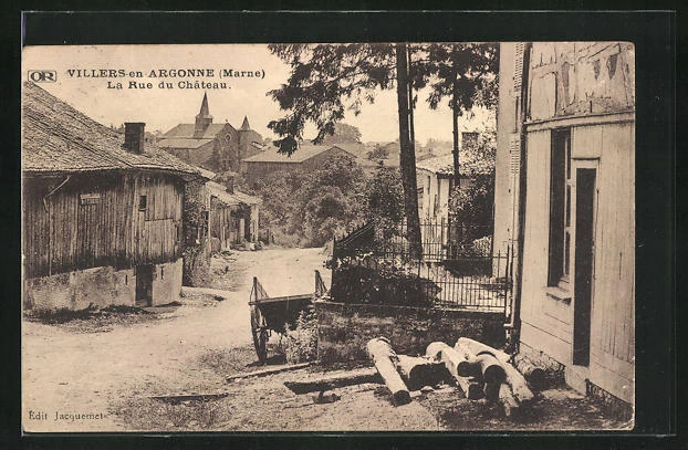 CPA Villiers-en-Argonne, La Rue du Chateau