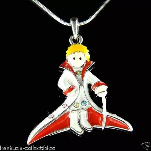 Le Petit Prince Avec Cristal Swarovski Émail France Paris Story Collier