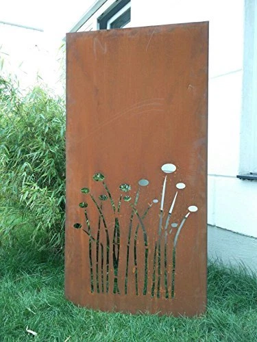 Edelrost Garten Sichtschutz Aus Metall 1mm Rost Gartenzaun Gartendeko