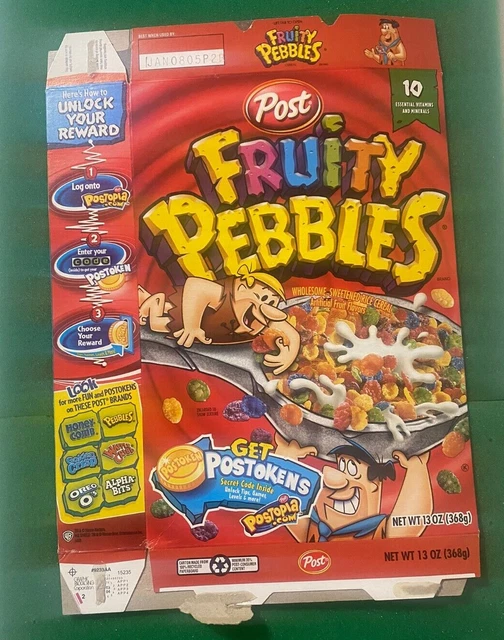 POSTFRUITY PEBBLES2003GET POSTOKENS Offer/Fruity Island BackCereal