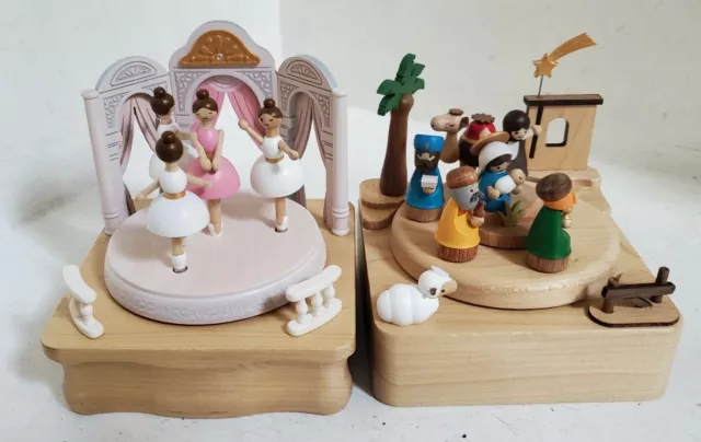 Wooderful life Wooden Handmade Music Box - For PARTS or REPAIR - free ship