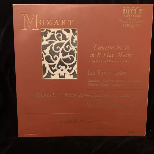 SZYMON GOLDBERG violin LILI KRAUS piano MOZART Sonata Concerto - DECCA DL 8505.