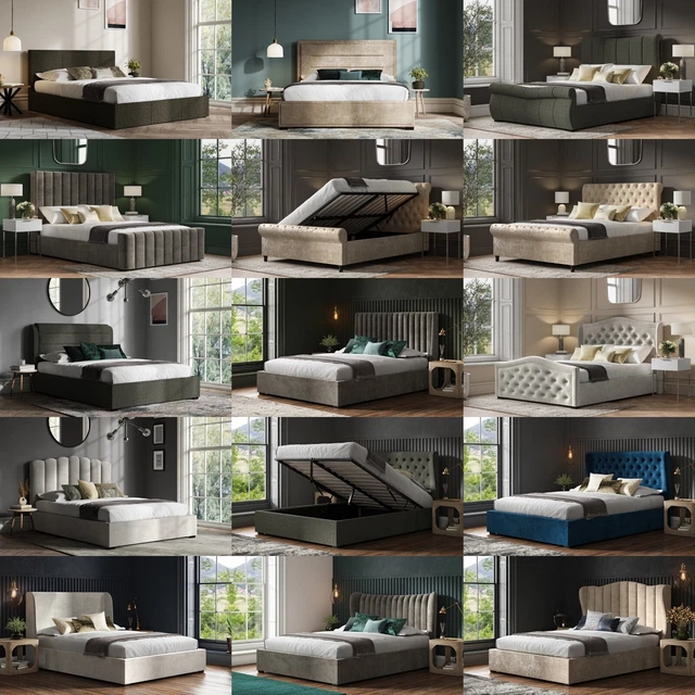 FABRIC OTTOMAN BED Small Double King Size Super King Size £49.00 PicClick UK