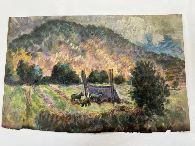 VINTAGE LANDSCAPE WATERCOLOR Painting “Ruidoso New Mexico 1994” by Bill