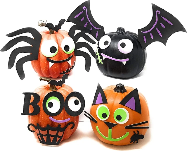 126 Piece Foam Halloween Decorating Craft Kit Stickers Pumpkin Not Included