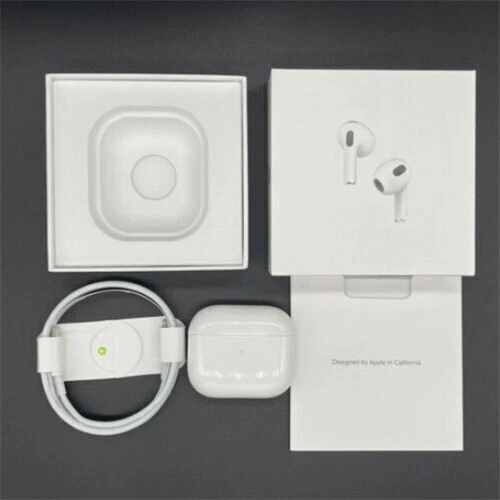 Apple Airpods (3Rd Generation) Bluetooth Wireless Earbuds Charging Case - White