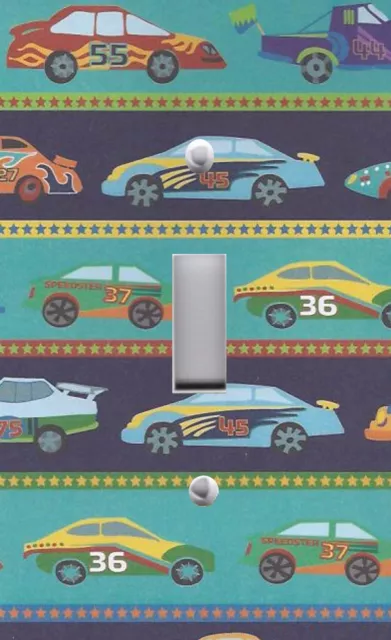 Light Switch Plate Switchplate & Outlet Covers BOYS ROOM ~ COLORFUL CARS TRUCKS