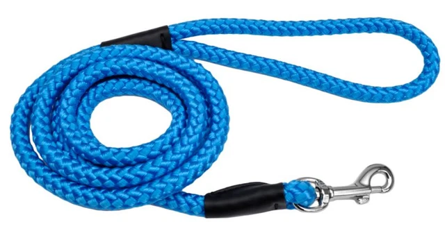 Retriever 00206 Q BLL06 Rope Snap Dog Leash, 1/2in. x 6ft, Blue Lagoon