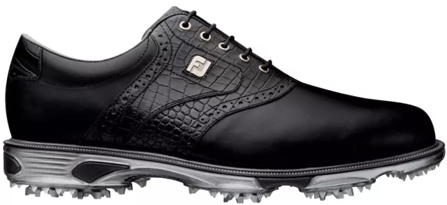 FootJoy Men's 8M Golf Shoes Spikes 53754 DryJoys Tour Brown Croc White Opti  Flex