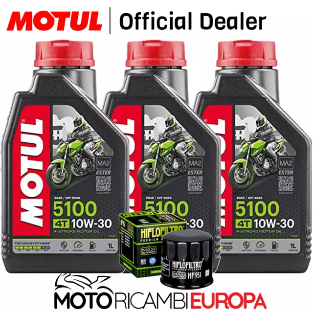 Tagliando Olio Motul 5100 10W30 Filtro Honda Fjs Silver Wing 600 2001 2002