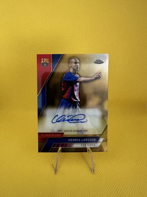 TOPPS BARCELONA CROMATO 22/23 Henrik Larsson Autografo 27/50 EUR