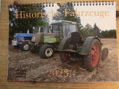 KALENDER 2023 HISTORISCHE Fahrzeuge Oldtimer Motorrad Traktor Fahrrad