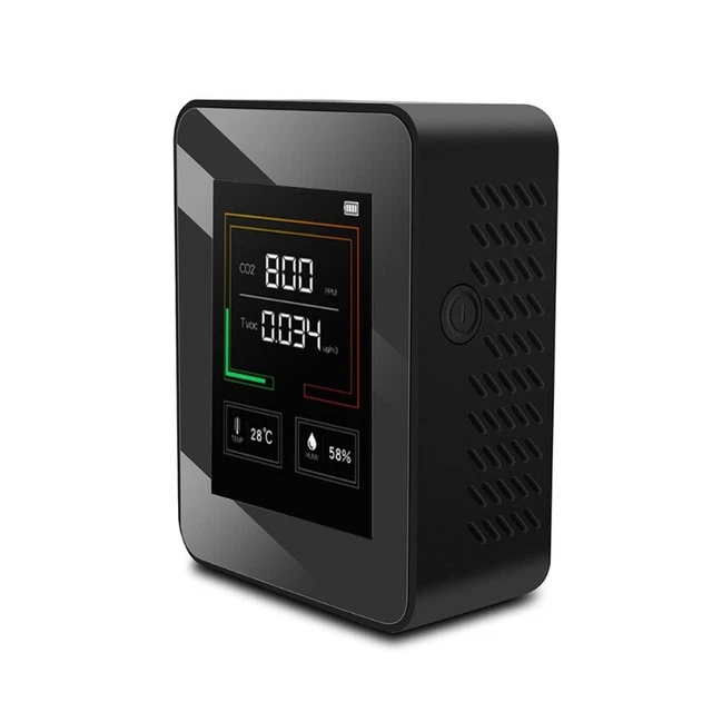 Indoor CO2 Detector Air Quality Monitor Tester for Carbon Dioxide Temperature
