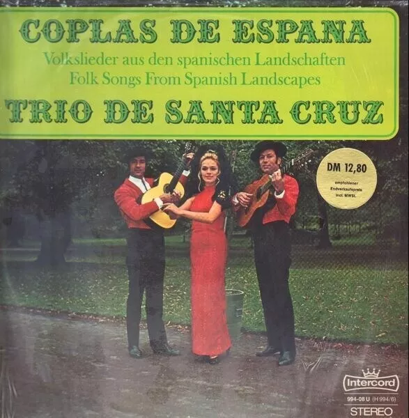 Trio de Santa Cruz Coplas de Espana NEAR MINT Intercord Vinyl LP