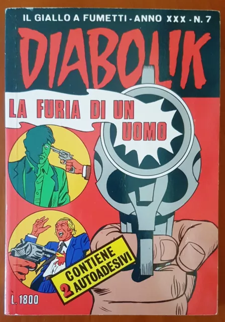 DIABOLIK anno XXX  n.  7 - 1991 - ottimo/edicola con adesivi