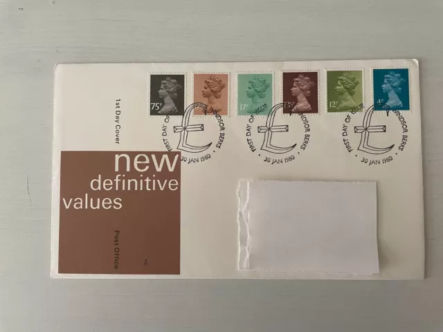 Post Office First Day Cover - New Definitive Values - England