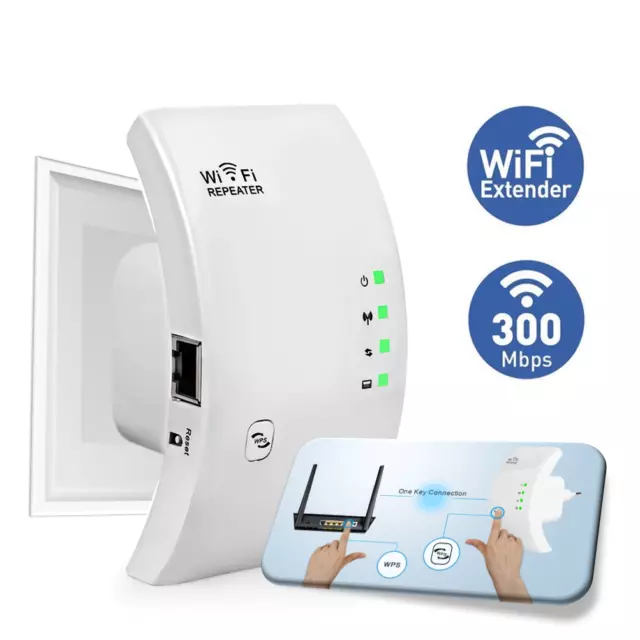Wireless WiFi Extender Repeater Range 300Mbps Signal Booster Network Router